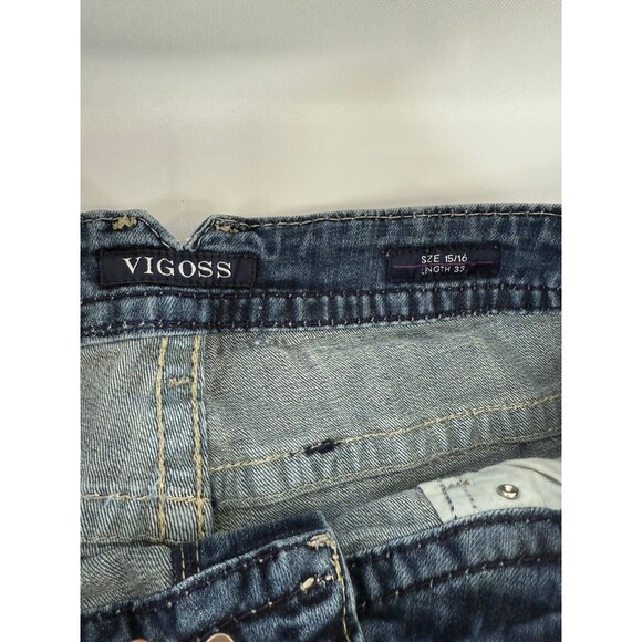 VIGOSS CUT OFF Jeans made into Shorts - Size 15/16 Waist 4.5” Inseam - Picture 6 of 6